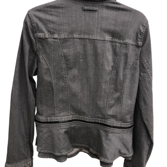 White House Black Market Gray Denim Jacket - Picture 7 of 12